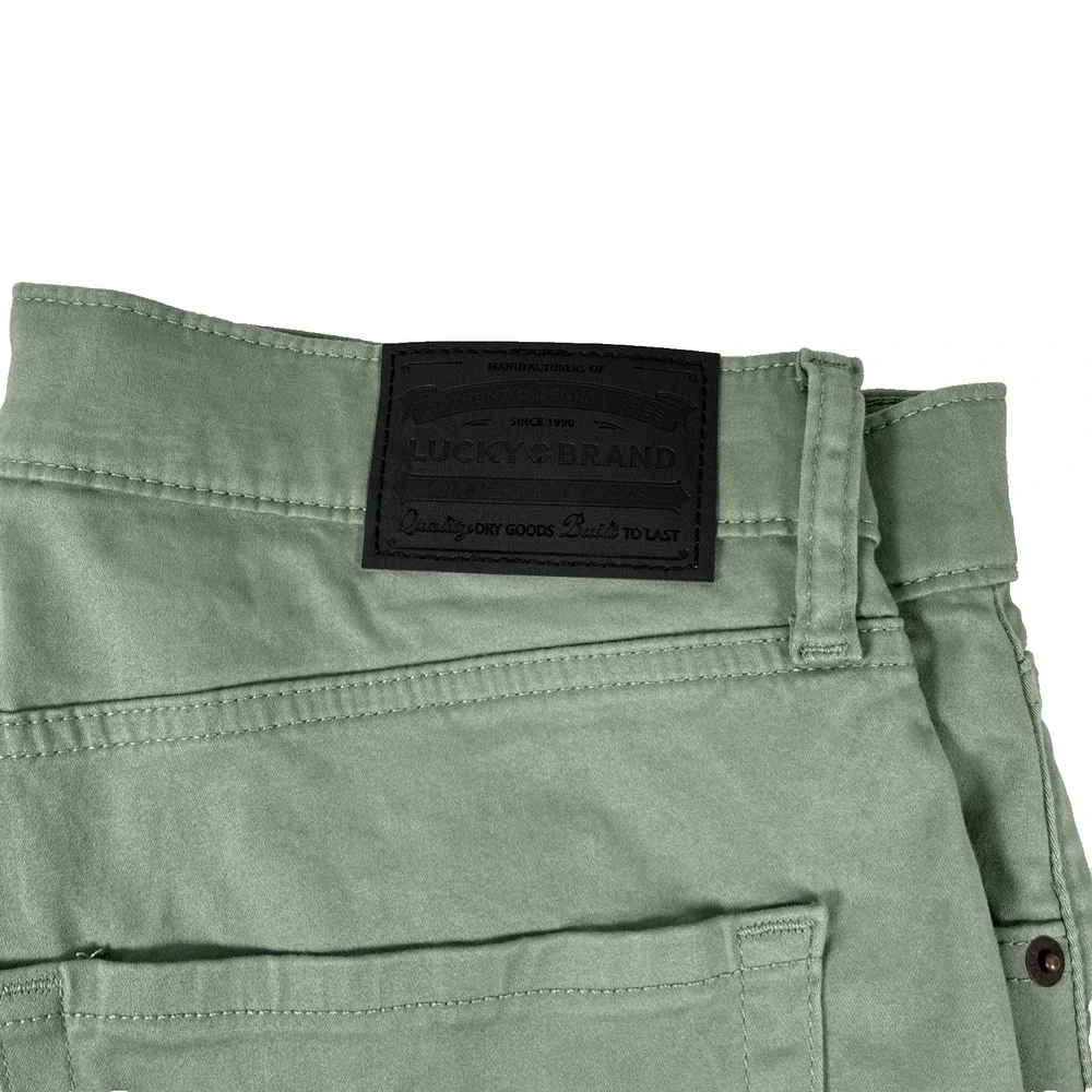 NWT Lucky Brand Men's 410 Athletic Straight Pants Desert Sage Size 32x30 Green